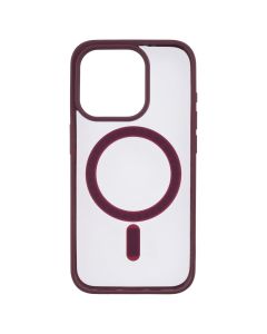 Чехол-накладка для iPhone 15 Pro TPU Color MagSafe Красный (Винный)
