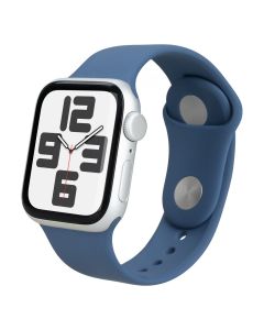 Смарт-годинник Apple Watch SE GPS 40мм Silver Aluminium Case with Denim Sport Band - S/M (MXEC3QH/A)