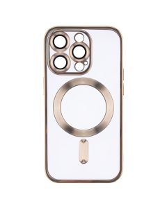 Чехол-накладка для iPhone 14 Pro Metal Matte Case с магнитным кольцом MagSafe Золотого цвета.