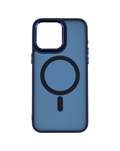 Чохол накладка для iPhone 15 Pro Max MagSafe MATTE Синя (Dark Blue)