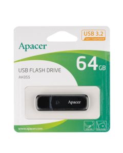 USB Флеш Apacer AH355 USB 3.0 64Gb Чорна (Black)
