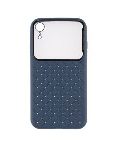 Чехол-накладка для iPhone XR Baseus Glass & Weaving Синий (Blue)