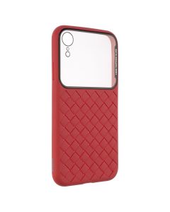 Чохол накладка для iPhone XR Baseus Glass & Weaving Червона (Red)