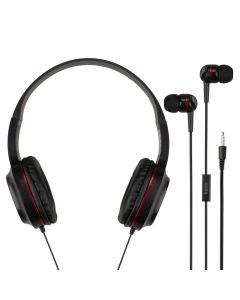 Навушники накладні Hoco W24 Enlighten Чорні Червоні (Black Red)