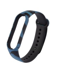 Ремешок для часов Xiaomi Mi Band 5/6 Синий Камуфляж (Blue Camouflage)