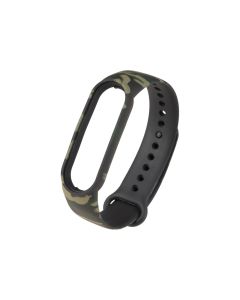 Ремінець для годинника Xiaomi Mi Band 5/6 Зелений Камуфляж (Green Camouflage)