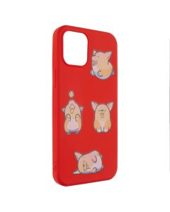 Чехол-накладка для iPhone 12 Pro Max WAVE Fancy Корги Красный (Red)