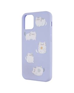 Чохол накладка для iPhone 12 Mini WAVE Fancy Кошеня Фіолетова (Lilac)