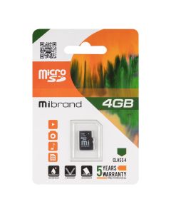 Карта пам'яті MicroSD Mibrand 4Gb 4 class