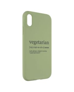 Чехол-накладка для iPhone XR Pump SM Vegetarian Wiki Зеленый (Green)