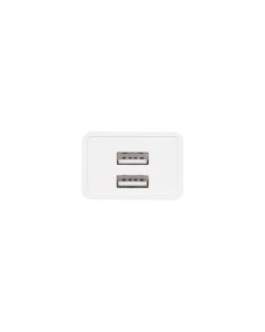 Зарядний пристрій XO L65 2.4A/2 USB + кабель Micro-USB Білий (White)