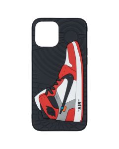 Чохол-накладка для iPhone 12 Pro Max Goddess AirJordan 1 Чорна (Черно-красная)
