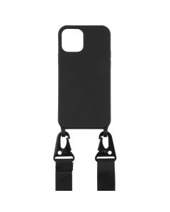 Чехол накладка для iPhone 12/12 Pro STRAP Color Case Черный (Black)