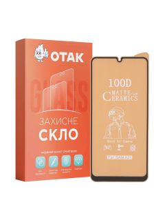 Захисне скло для Samsung A22 9D Ceramics Matte Чорне (Black)