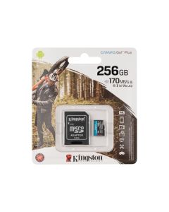 Карта пам'яті MicroSD Kingston Convas Go Plus 256Gb Class 10 + адаптер