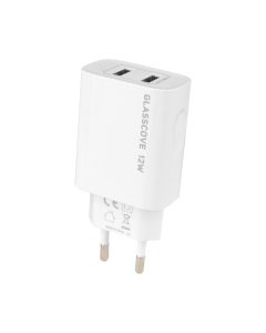 Зарядний пристрій Glasscove TC-012A 12W 2USB Білий (White)
