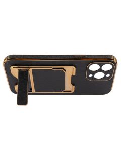 Чехол накладка для iPhone 13 Pro Max Gold Серия Черная (Black)