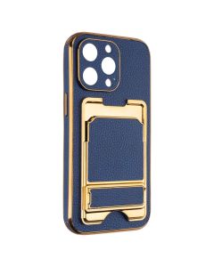 Чехол накладка для iPhone 13 Pro Gold Серия Синяя (Blue)