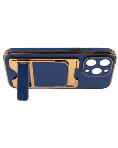 Чехол накладка для iPhone 13 Pro Gold Серия Синяя (Blue)