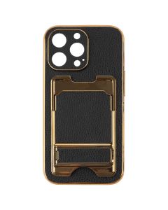 Чехол накладка для iPhone 13 Pro Gold Серия Черная (Black)