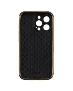 Чехол накладка для iPhone 13 Pro Gold Серия Черная (Black)