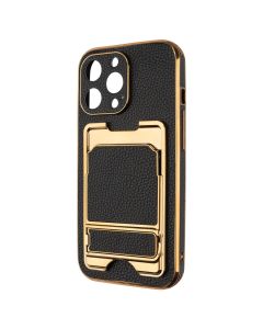 Чехол накладка для iPhone 13 Pro Gold Серия Черная (Black)