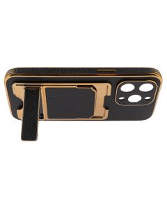 Чехол накладка для iPhone 13 Pro Gold Серия Черная (Black)