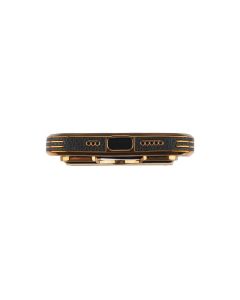 Чехол накладка для iPhone 13 Pro Gold Серия Черная (Black)