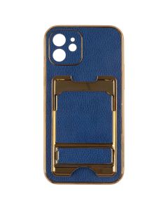 Чехол накладка для iPhone 12 Gold Seria Синий (Blue)
