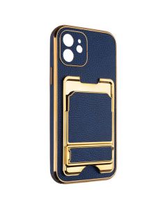 Чехол накладка для iPhone 12 Gold Seria Синий (Blue)