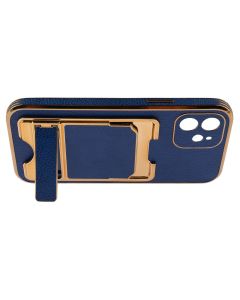 Чехол накладка для iPhone 12 Gold Seria Синий (Blue)