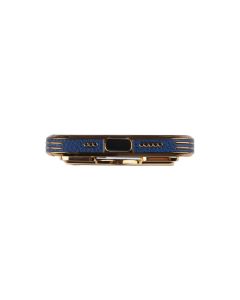 Чехол накладка для iPhone 12 Gold Seria Синий (Blue)