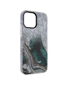 Чехол накладка для iPhone 13 Pro Max Mramor Case Чёрный (Black)