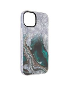 Чехол накладка для iPhone 13 Mramor Case Чёрный (Black)