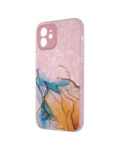Чехол накладка для iPhone 12 Mramor Case Розовый (Pink)