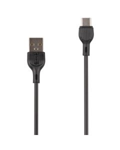 USB кабель XO NB200 2.1A Type-C 1м Чорний (Black)