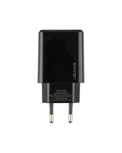 Зарядное устройство Usams T40 Digital Display USB-A/Type-C QC&DP3.0 20W 3A Черный