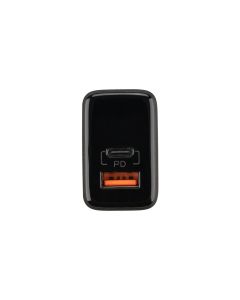 Зарядное устройство Usams T40 Digital Display USB-A/Type-C QC&DP3.0 20W 3A Черный