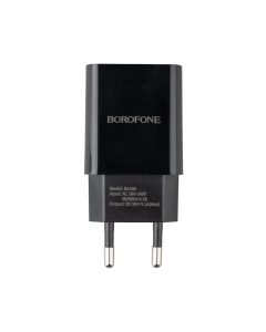 Зарядний пристрій Borofone BA20A Sharp 1USB 2.1A + кабель micro USB Чорний (Black)