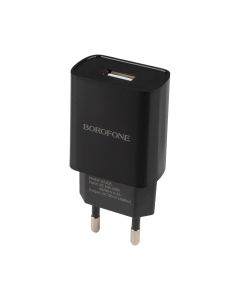 Зарядний пристрій Borofone BA20A Sharp 1USB 2.1A + кабель micro USB Чорний (Black)