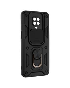 Чохол накладка для Xiaomi Redmi Note 9s/9 pro Camshield Serge Ring Чорна (Black)